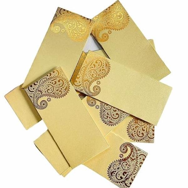 SAHAYA Paper Pack of 25 Sagan Gift Envelopes for Weddings, Birthdays, Baby Shower, Anniversary