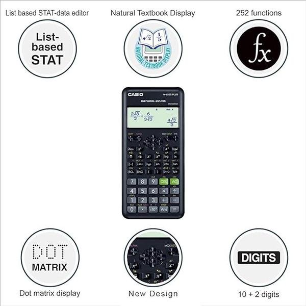 Scientific Calculator with 2-line Display and 240 Functions