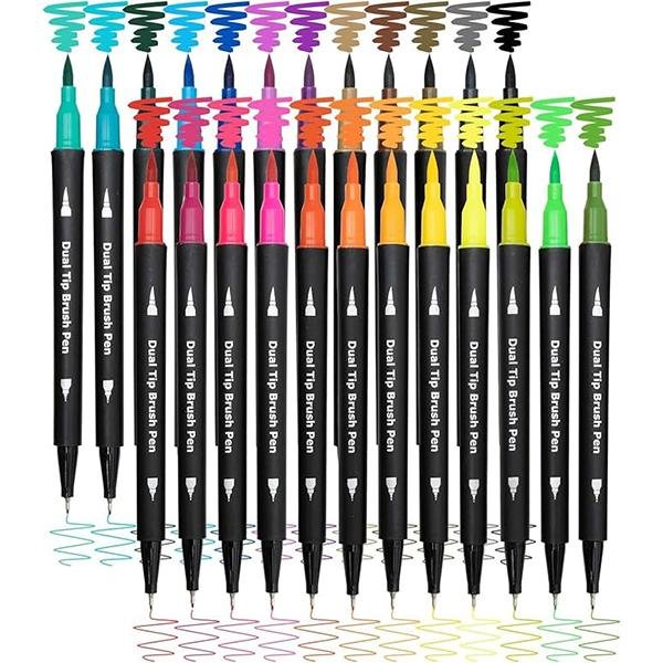 Vibrant Strokes Brush Pens